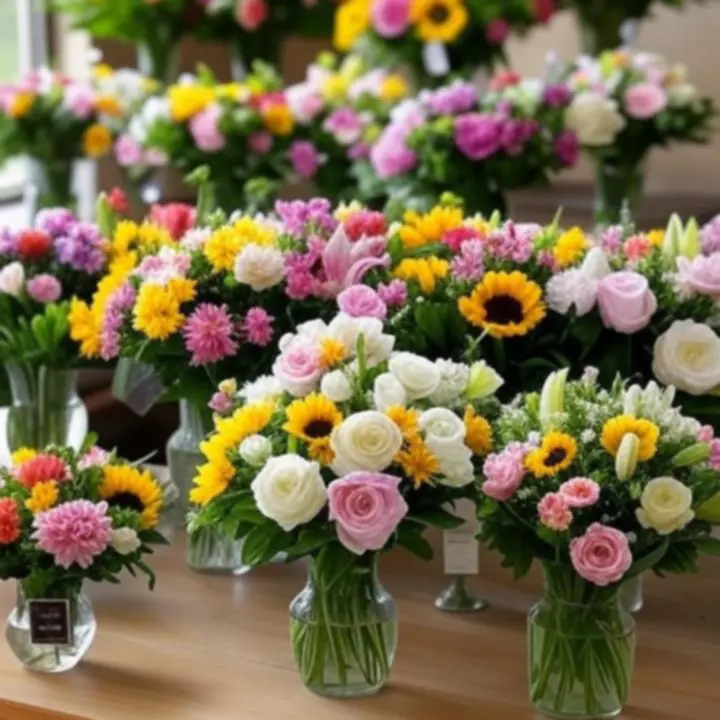 Loveely Blooms vásárlók kedvenc virágcsokrainak válogatása elegáns beállításban.