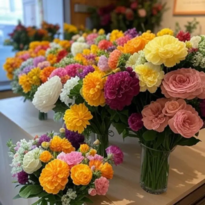 Szezonális virágcsokrok válogatása tavaszi, nyári, őszi és téli stílusban